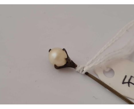 Vintage eagle claw clutching a real pearl stickpin