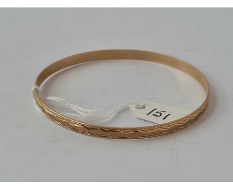 9ct solid bangle 7.3gms