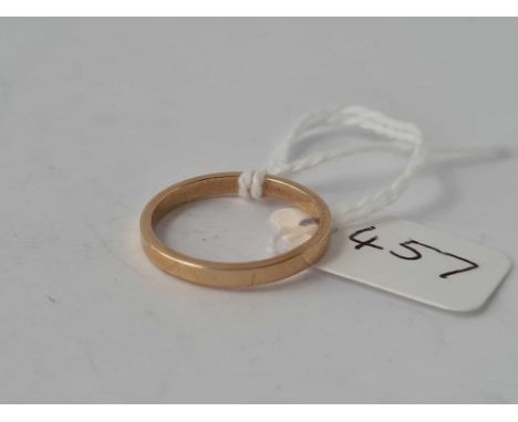 9ct band ring Size M 1.6gms