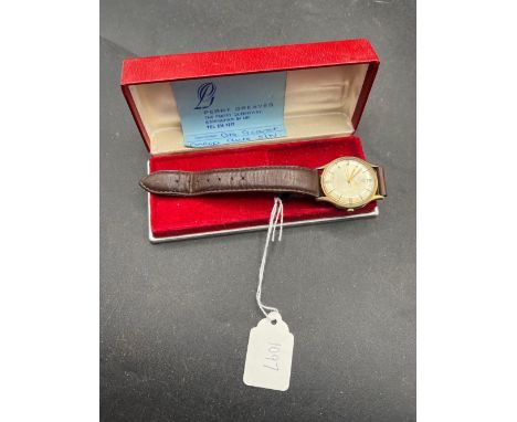 GENTS OMEGA GENEVE WRIST WATCH with seconds sweep in original Omega box and papers