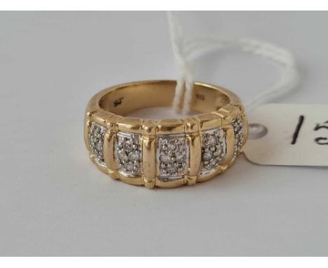 Five panel diamond ring point 2.5 carat, and 9ct size N 6.3gms