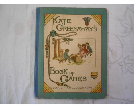 GREENAWAY, K. Book of Games 1st. ed. 1889, London, orig. quarter cl.
