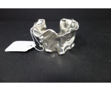 Fancy cuff bangle marked PZ 925 Israel 