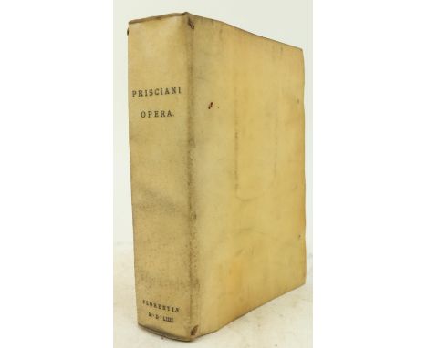 Priscian's Major Work on Latin Grammarÿ  Prisciani -ÿOmnia Prisciani Caesariensis Opera,ÿNon tantum lorum quae ad grammaticas
