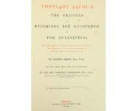 Cureton (Wm.)ed.ÿFragments of the Iliad of Homer, from a Syriac Palimpsest. Folio Lond. (R. Taylor) 1851.ÿFirst Edn., 6 cold.