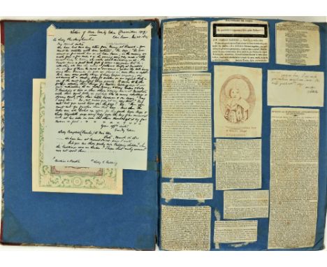 Scrap Album:ÿ An early 19th Century Scrap Album, mostly 1800 - 1830, extensive collection of varied items, including visiting
