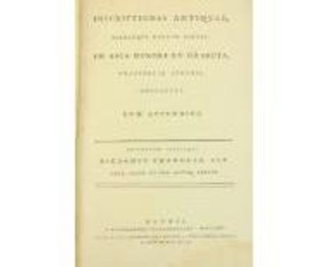 Chandler (Richard)&nbsp;Inscriptiones Antiquae Pleraegne, nondum editae: In Asia Minori et Graecia, Praesertin Athenis, Colle