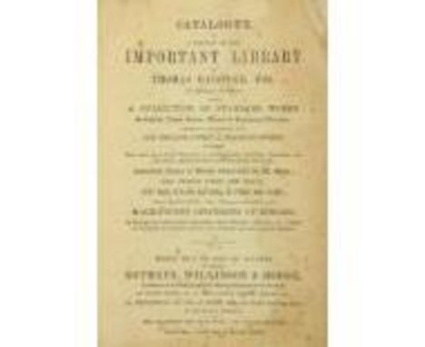 V. Rare Priced Book Catalogueÿ Bibliography: [Thomas Gaisford] Sotheby's, Auctioneers,ÿCatalogue of A Portion of theÿImportan