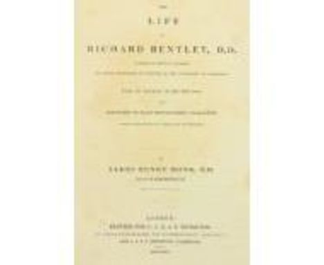 Presentation Copyÿ  Monk (James Henry)ÿTheÿLife of Richard Bentley, D.D. Master of Trinity College, ... in the University of 