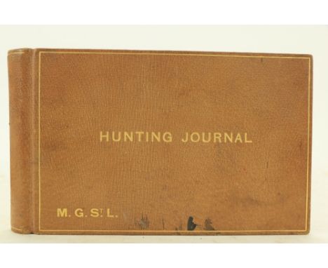 Gaisforth St. Lawrence (M.)ÿHunting Journal, oblong 8vo c. 1914 - 1927 / 28, a manuscript journal, containing approx. 180pp i