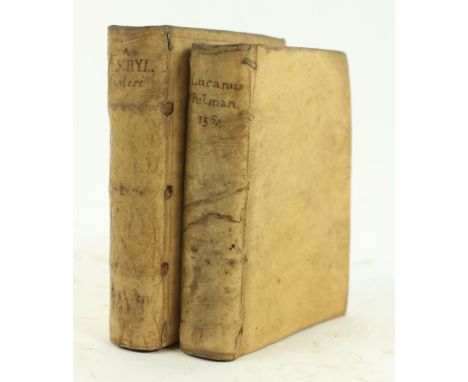 Plantin Press:ÿ Pulmanni (Theo.)ÿM. Annaeus Lucanus, 20mo Antwerp (C. Plantin) 1564. Wd. cut device on title, some cont. m/ss