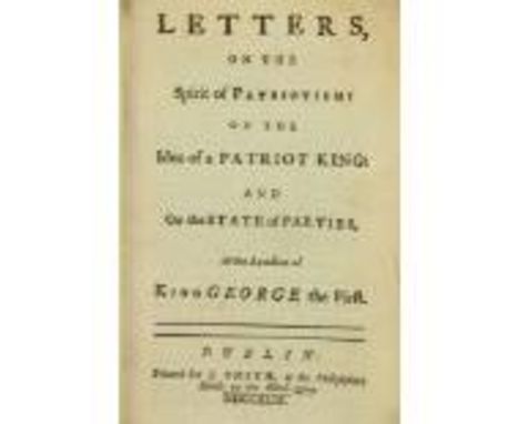 Berkeley:ÿ [Bollingbroke (Henry St. John Viscount)]ÿLetters, on the Spirit of Patriotism: On the Idea of a Patriot King: and 