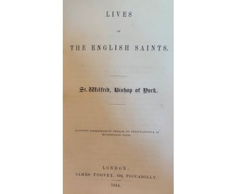 Religious interest: [Newman (J.H. Saint)] &amp; othersÿLives of The English Saints, by various authors by Saint J.H. Newman, 