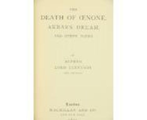 Tennyson (Alfred Lord)&nbsp;Becket, 8vo Lond. (MacMillan &amp; Co.) 1884&nbsp;First Edn., hf. title, t.e.g., attractive full 