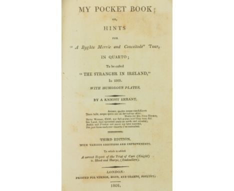 [Dubois (Ed.)] 'A Knight Errant'&nbsp;My Pocket Book; or Hints for 'A Ryghte Merrie and Conceitede' Tour, in quarto; To be ca