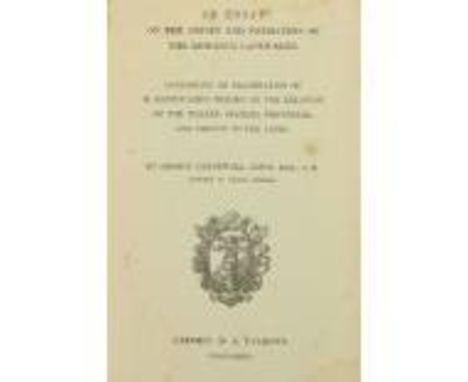 Presentation Copies&nbsp; Lewis (Geo. Cornewall)&nbsp;An Essay on the Origin and Formation of The Romance Languages,&nbsp;8vo