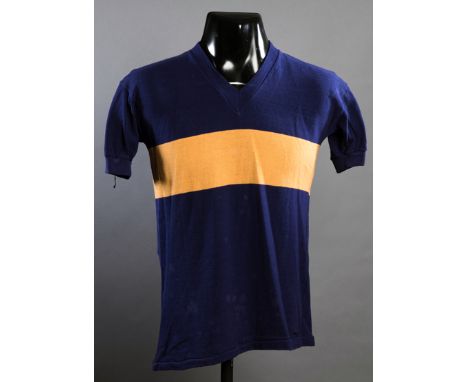 A blue & gold Boca Juniors No.12 substitute's jersey from the match v Cosmos at the Giants Stadium 9th September 1978,short-s