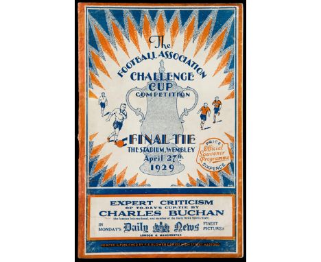 F.A. Cup Final programme Bolton Wanderers v Portsmouth 27th April 1929,areas of professional restoration