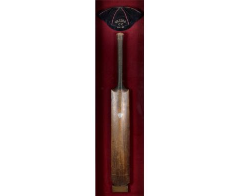 19th century Irish cricket: an Ulster Cricket Club presentation cased cricket cap and bat to R.D. Buxton,the cap inscribed UL