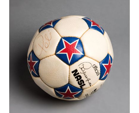 Pele hat-trick match ball from the Cosmos v Fort Lauderdale Strikers match at Giants Stadium 15th May 1977 widely regarded to