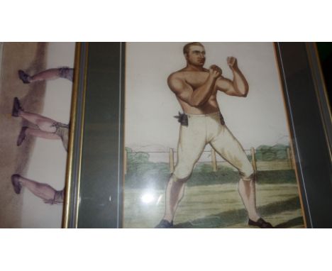 Boxing Memorabilia,framed prints of Cribb, Mendoza, Belcher, Driscoll v Bowker, National Sporting Club, Ring Magazine, French