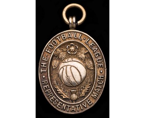 Wilf Mannion Football League representative medal 1947-48,in silver-gilt, inscribed THE FOOTBALL LEAGUE REPRESENTATIVE MATCH,