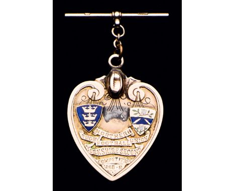 Sammy Morfitt 9ct. gold & enamel Northern Rugby Football Union Yorkshire Second Competition medal 1898-99,the reverse inscrib