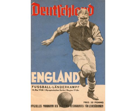 Germany v England international programme played in Berlin 14th May 1938,official programme, 36 pages