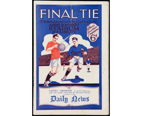 F.A. Cup Final programme Arsenal v Cardiff City 23rd April 1927,vertical fold, otherwise a good example