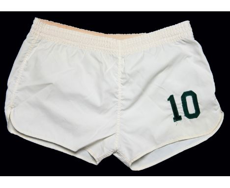 Pele Championship Season match-worn shorts from his Cosmos hat-trick game v Los Angeles Aztecs at the Giants Stadium 26th Jun