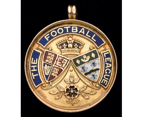 Alf Robinson Blackburn Rovers Football League Division One Championship medal 1911-12,15ct. gold & enamel, inscribed THE FOOT