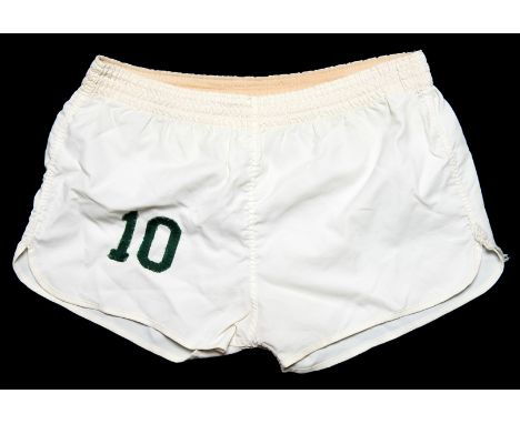 The shorts worn by Pele in his first match for the New York Cosmos v Dallas Tornados at Downing Stadium, Randall's Island, 15