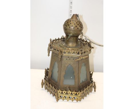 Large Indian style Brass period ceiling lantern 45cm 