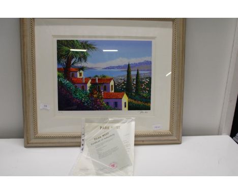 A limited edition serigraph print by Alex Pauker with COA 