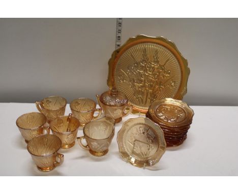Vintage Carnival Glass Tea service 