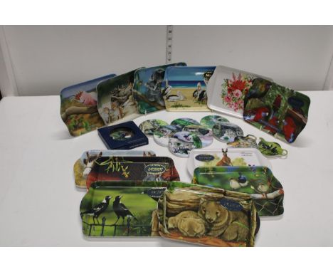 A job lot of assorted ceramic coasters &amp; other 