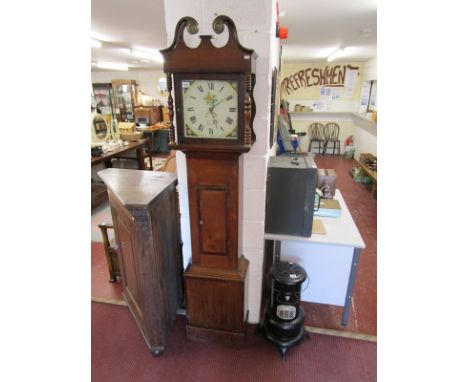 30 hour oak cased grandfather clock