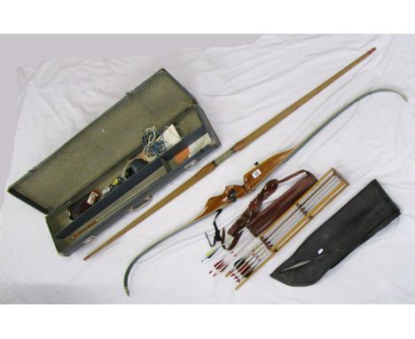 2 Bow & arrow sets & accessories