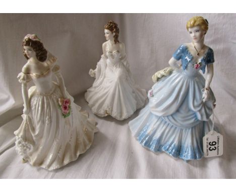 3 Royal Worcester figures
