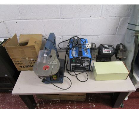 Collection of power tools, drill bit etc