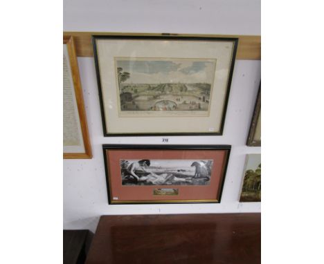 Print of nude & plate of St James's park