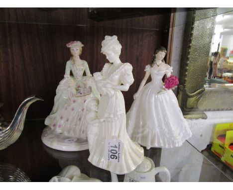 3 Royal Worcester lady figures