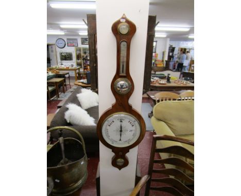 Fine walnut barometer