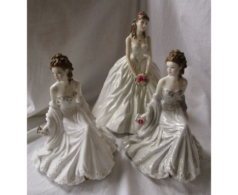 3 Royal  Worcester lady figures