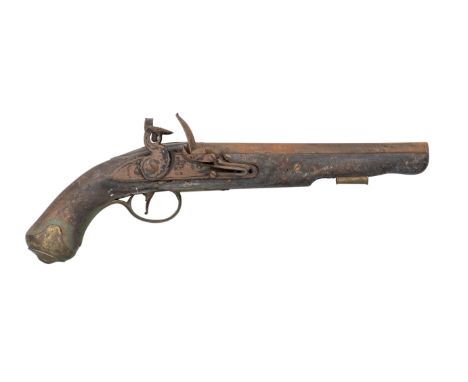 [AP] A .650 CALIBRE LIGHT DRAGOON FLINTLOCK PISTOL, CIRCA 1820 AND A .650 CALIBRE FRENCH MODEL AN9 FLINTLOCK PISTOL, DATED 18
