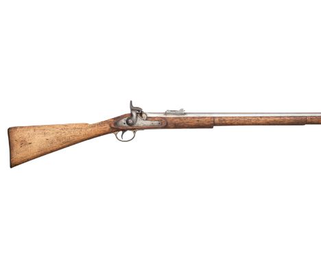 [AP] A .577 CALIBRE 1853 PATTERN SECOND MODEL ENFIELD THREE BAND RIFLED MUSKET, DATED 1860 of regulation type, with sighted b