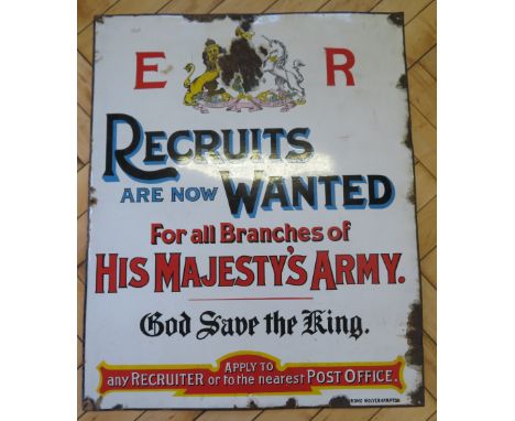 [AP] AN ENAMELLED BOER WAR RECRUITING POSTER AND TWO BAKELITE WAR SAVINGS AWARDS, 1943 AND 1944 the first bearing the slogan 