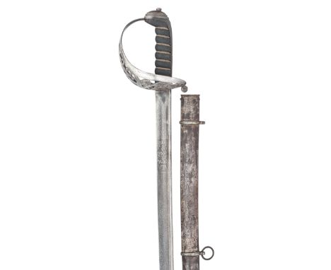 [AP] A WILLIAM IV 1821 PATTERN HEAVY CAVALRY OFFICER~S UNDRESS SWORD of regulation type, with pipe-backed blade formed with a