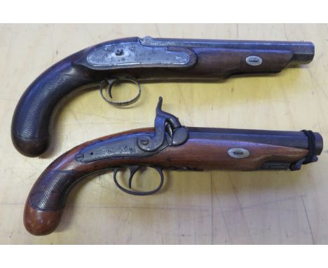 [AP] A 22 BORE PERCUSSION TRAVELLING PISTOL BY REILLY, LONDON, CIRCA 1830 AND A 32 BORE PERCUSSION TRAVELLING PISTOL BY BOURN