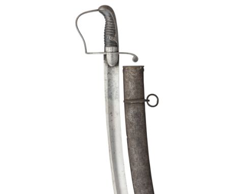 [AP] A 1796 PATTERN LIGHT CAVALRY TROOPER~S SWORD of regulation type, with curved fullered blade double-edged and widening to